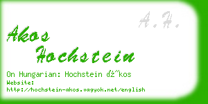 akos hochstein business card